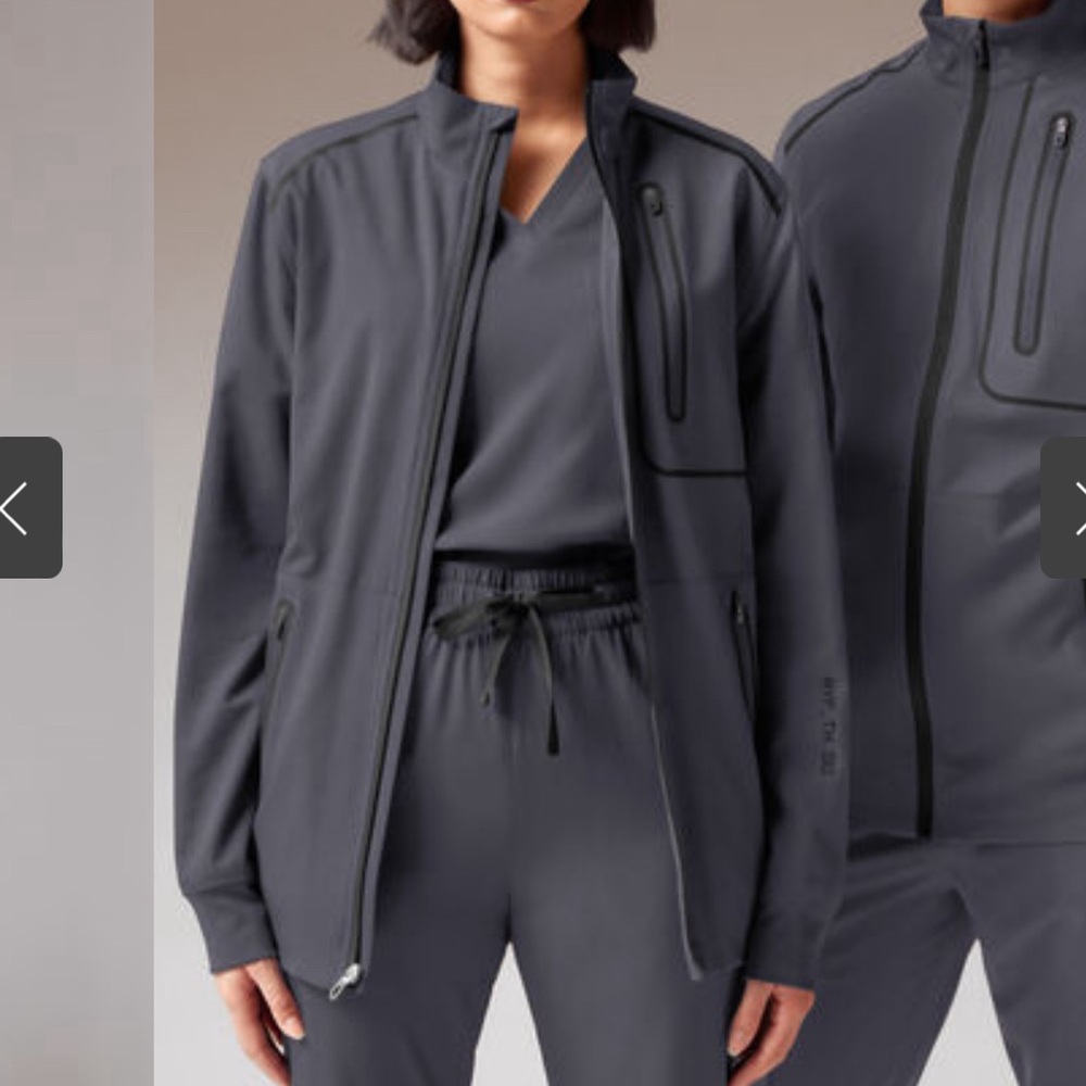 NWT Hypothesis scrub jacket pewter